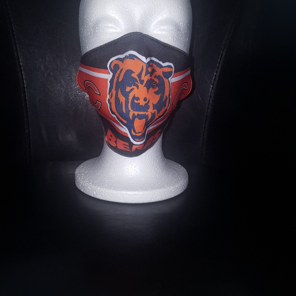 ❤2/$15 NEW Chicago Bears Face Mask❤ - Picture 1 of 8